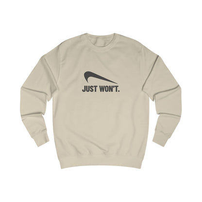 Just Won’t Athletic Parody — Retro Workout Sweatshirt (Light)