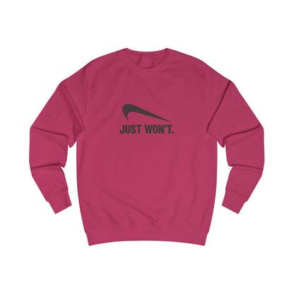 Just Won’t Athletic Parody — Retro Workout Sweatshirt (Light)