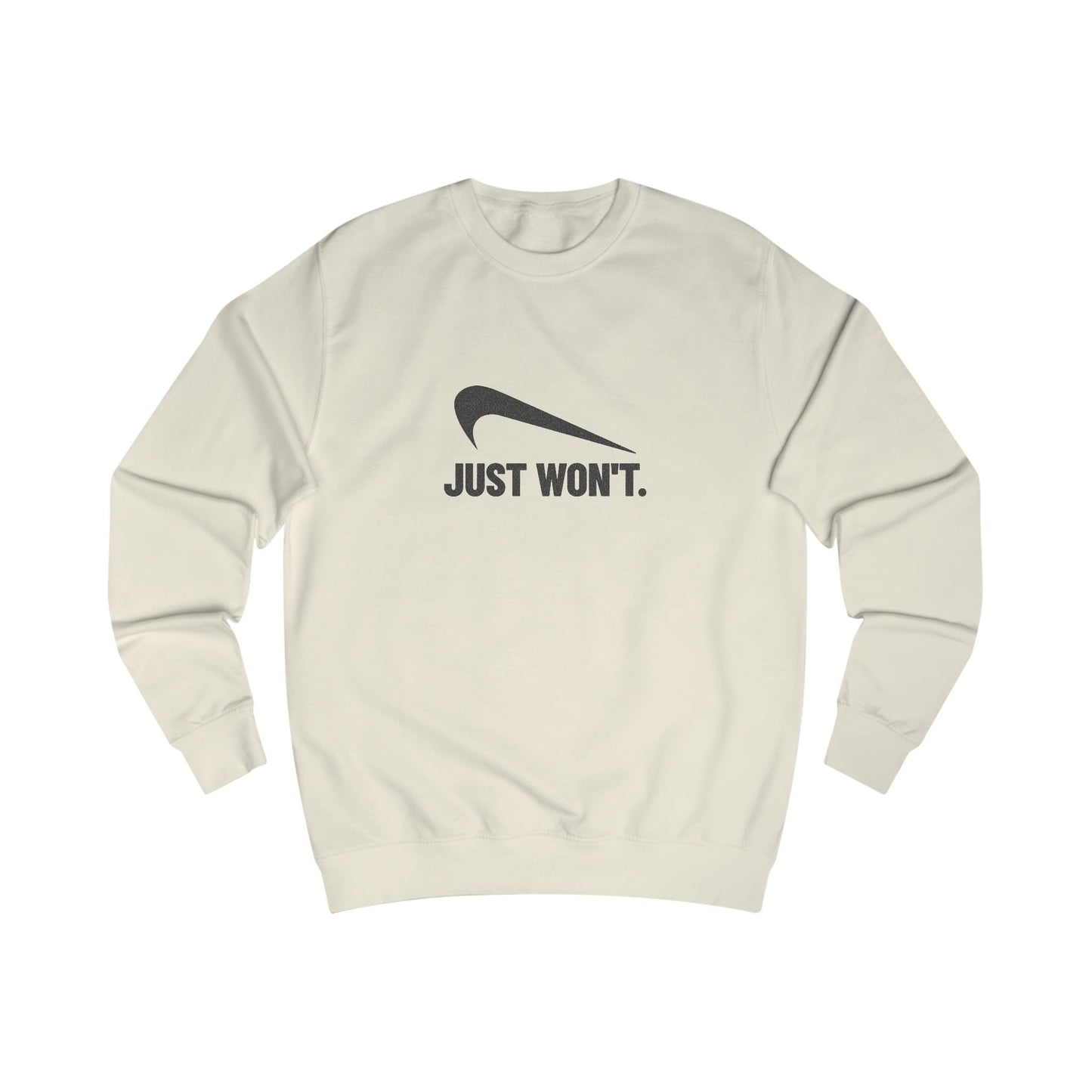 Just Won’t Athletic Parody — Retro Workout Sweatshirt (Light)