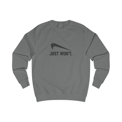 Just Won’t Athletic Parody — Retro Workout Sweatshirt (Light)