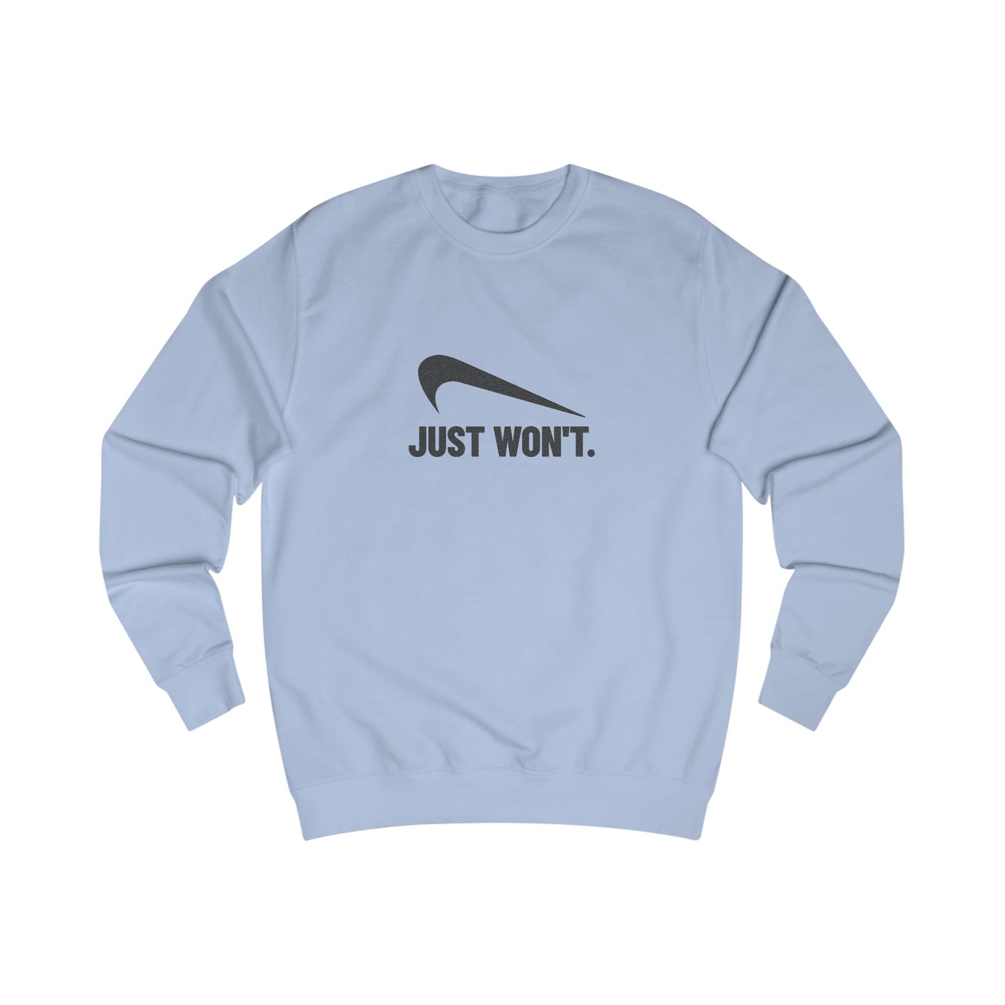 Just Won’t Athletic Parody — Retro Workout Sweatshirt (Light)
