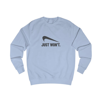Just Won’t Athletic Parody — Retro Workout Sweatshirt (Light)