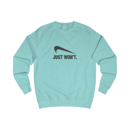 Just Won’t Athletic Parody — Retro Workout Sweatshirt (Light)