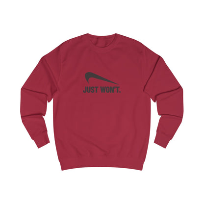 Just Won’t Athletic Parody — Retro Workout Sweatshirt (Light)