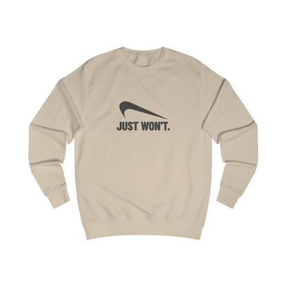 Just Won’t Athletic Parody — Retro Workout Sweatshirt (Light)