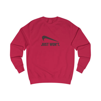 Just Won’t Athletic Parody — Retro Workout Sweatshirt (Light)