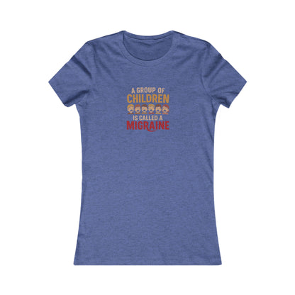 A Group of Children Is Called a Migraine — Retro Women's Tee (Dark)