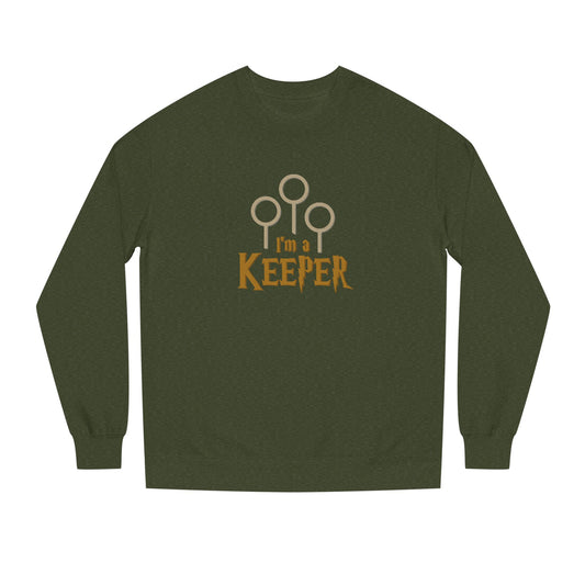 I’m a Keeper — Harry Potter Quidditch Retro Sweatshirt (Dark)
