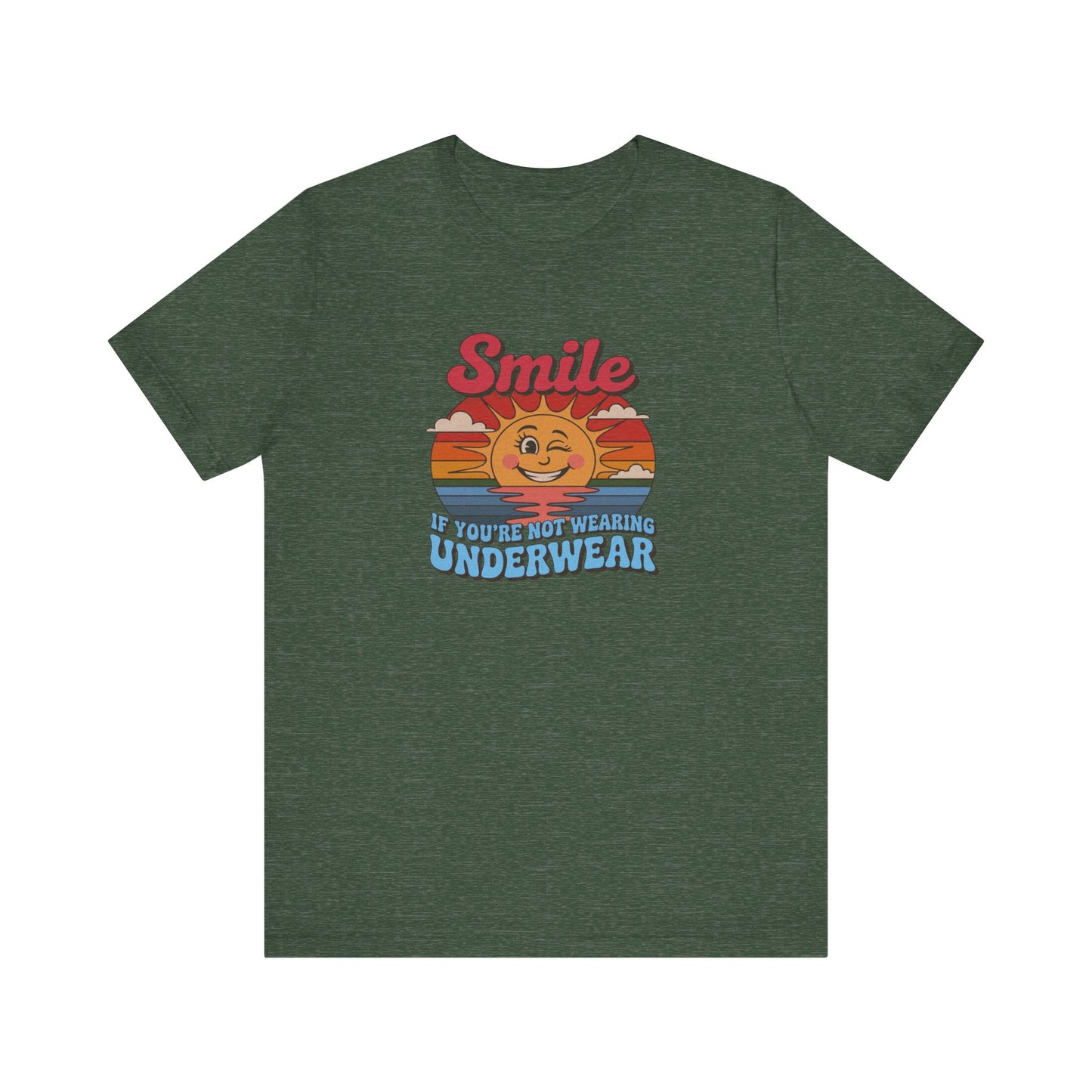 Smile If You’re Not Wearing Underwear — Retro Tee (Dark)