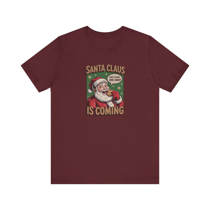 Santa Claus is Coming — Vintage Christmas Tee (Dark)