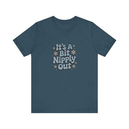 It's a Bit Nipply Out — Christmas Vacation Retro Tee (Dark)