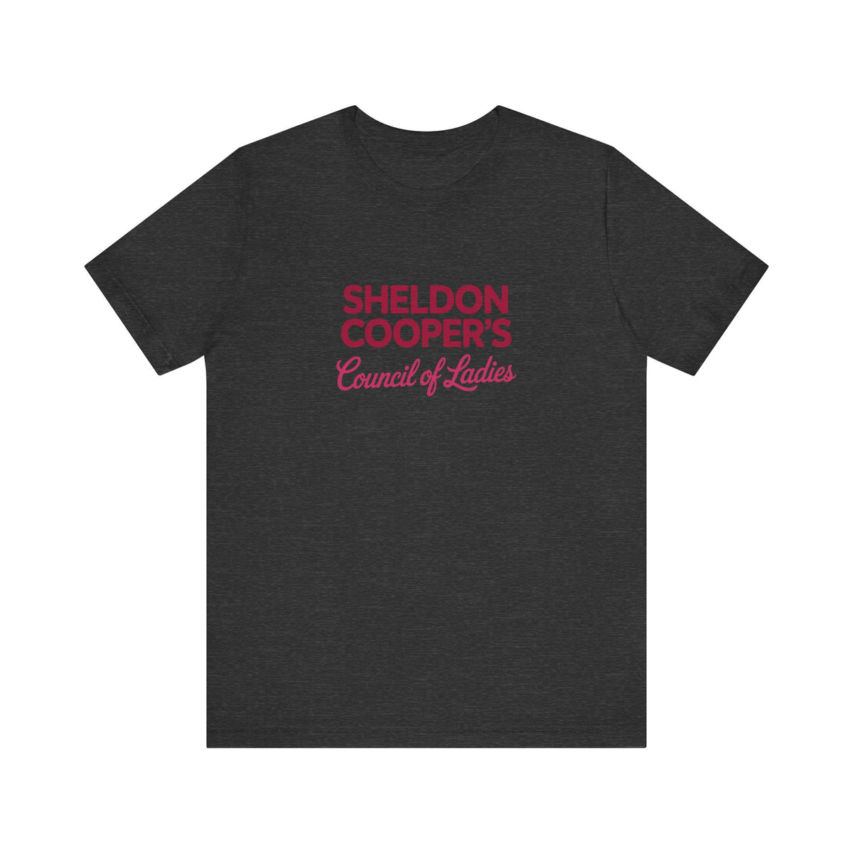 Sheldon Cooper’s Council of Ladies — TBBT Retro Tee (Dark)