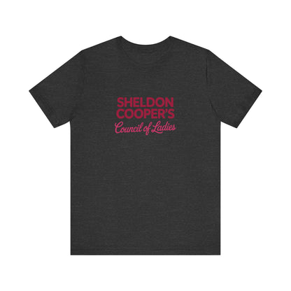 Sheldon Cooper’s Council of Ladies — TBBT Retro Tee (Dark)