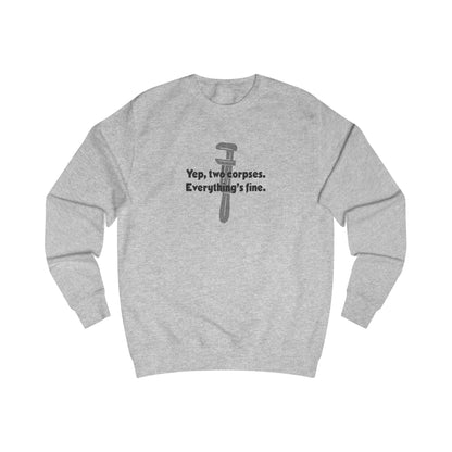 Yep, Two Corpses. Everything’s Fine — Clue Retro Sweatshirt (Light)