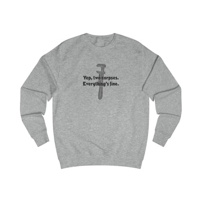 Yep, Two Corpses. Everything’s Fine — Clue Retro Sweatshirt (Light)