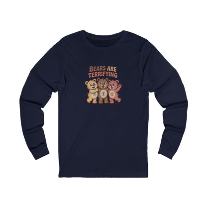 Bears Are Terrifying (Cute Edition) — Retro Long Sleeve (Dark)