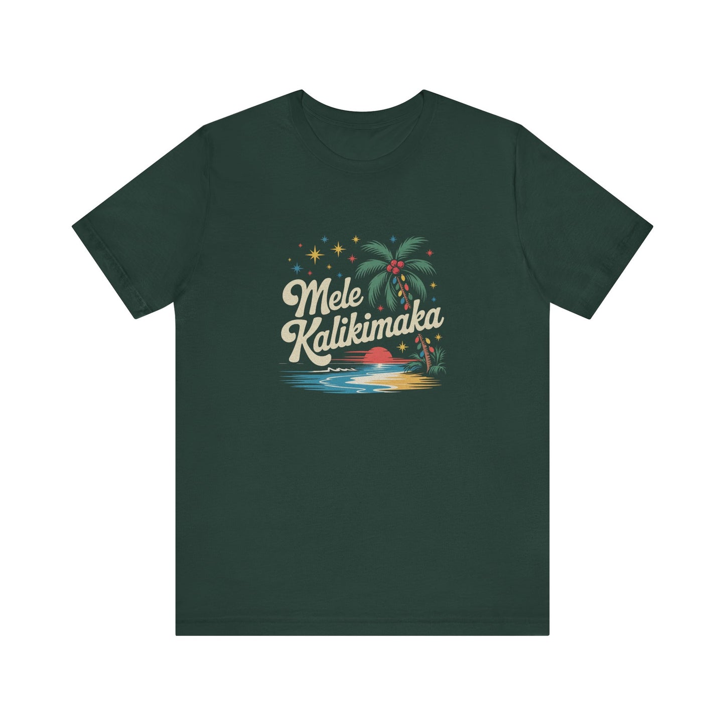 Mele Kalikimaka — Retro Hawaiian Christmas Tee (Dark)