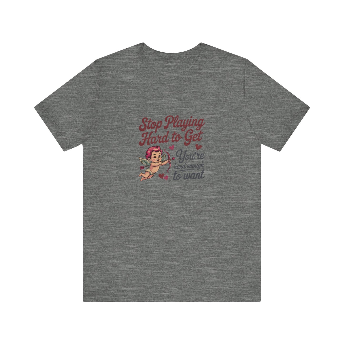 Stop Playing Hard to Get — Retro Cupid Tee (Light)