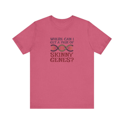 Pair of Skinny Genes (Colorful) — Retro Graphic Tee (Light)