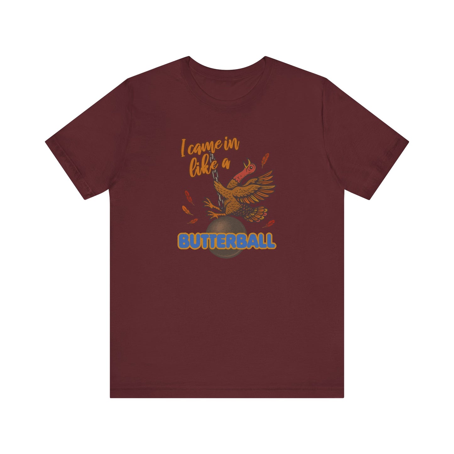 Like a Butterball — Miley Cyrus Thanksgiving Parody Retro Tee (Dark)