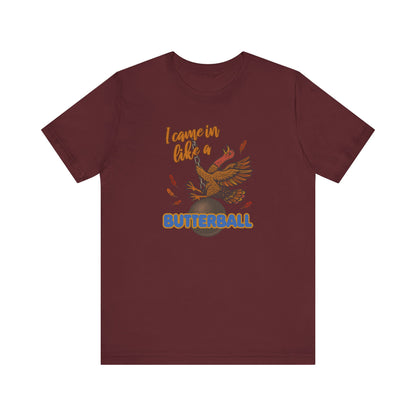 Like a Butterball — Miley Cyrus Thanksgiving Parody Retro Tee (Dark)