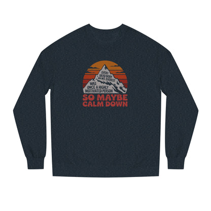 Everything in Moderation (Especially Fitness) – Mount Everest Retro Sweatshirt (Dark)