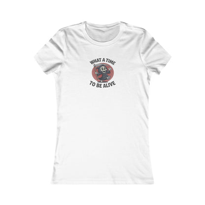 What a Time to Be Alive (Cute) — Lil Reaper Retro Women's Tee (Light)
