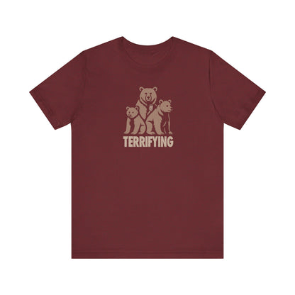Bears Are Terrifying — Retro Silhouette Tee (Dark)