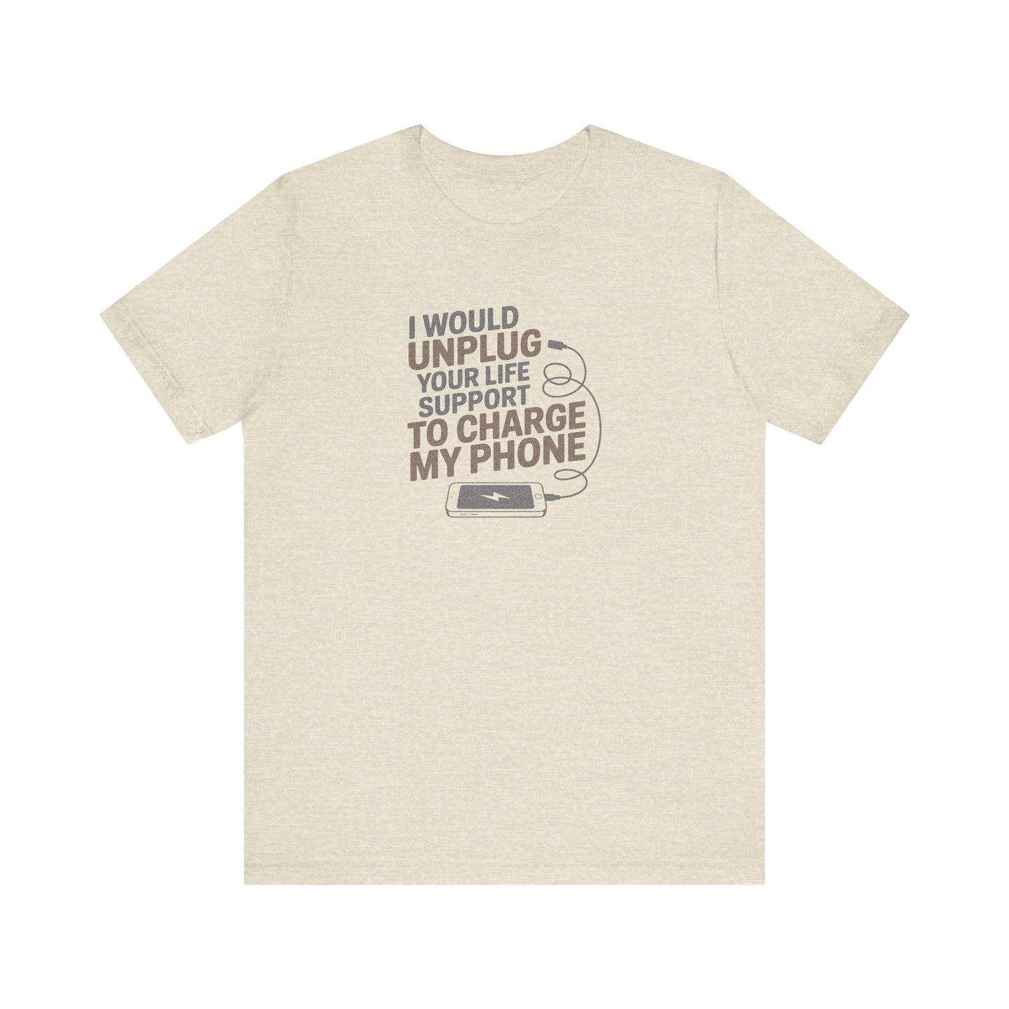 Your Life Support < Charging My Phone — Retro Tee (Light)