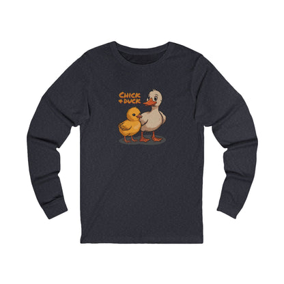The Chick and the Duck — Friends Retro Long Sleeve (Dark)