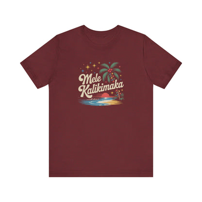 Mele Kalikimaka — Retro Hawaiian Christmas Tee (Dark)