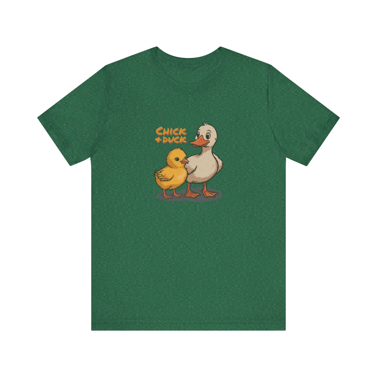 The Chick and the Duck — Friends Retro Tee (Dark)