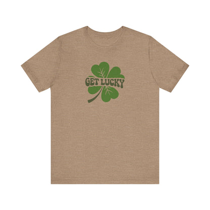 I’m Up All Night to Get Lucky — St. Patrick's Retro Tee (Light)