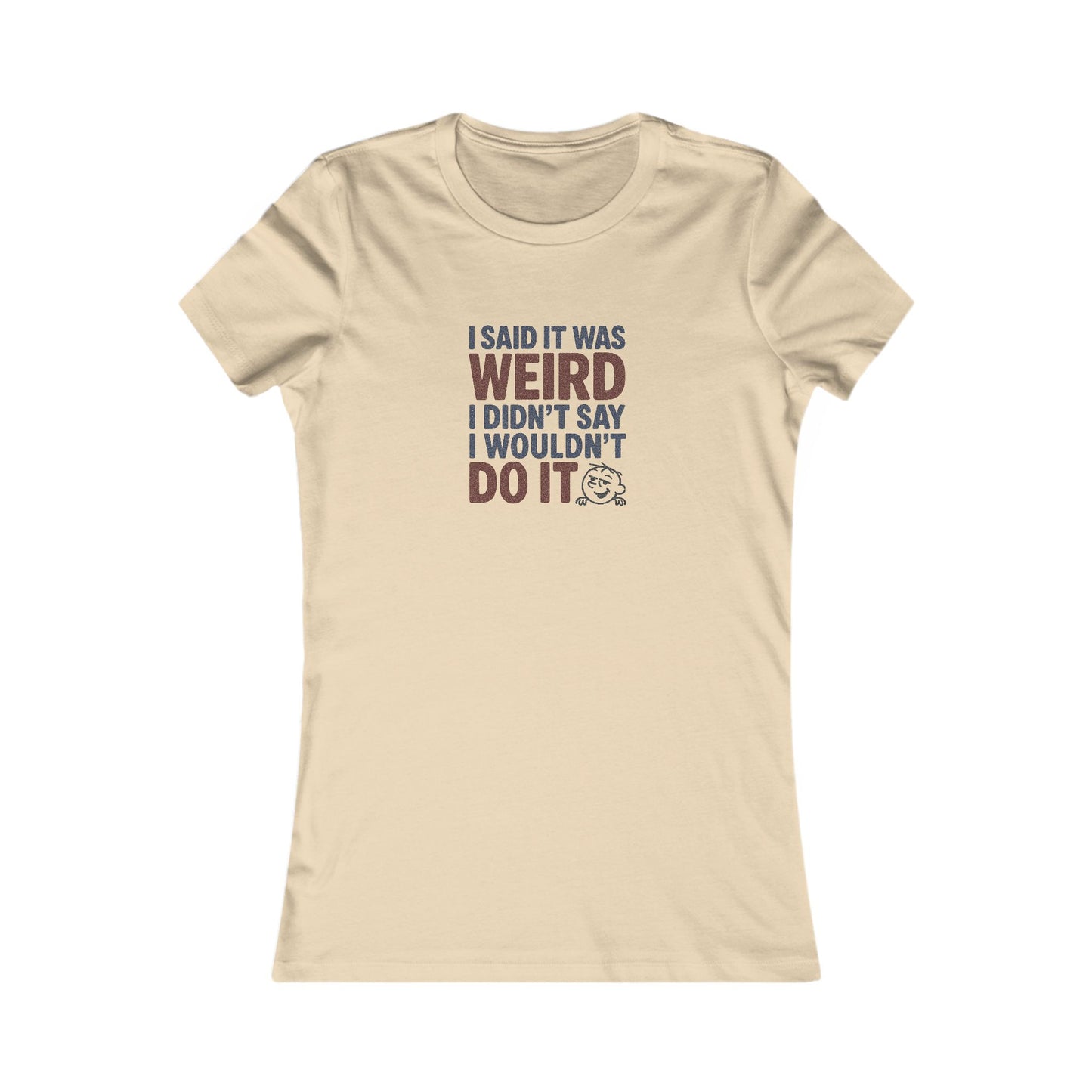 It's Weird, But I'm Interested (Colorful) — Retro Women's Tee (Light)