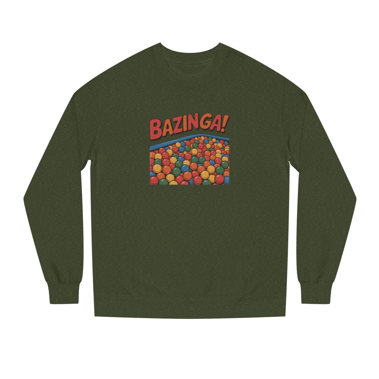Bazinga! Ball Pit — Big Bang Theory Retro Sweatshirt (Dark)