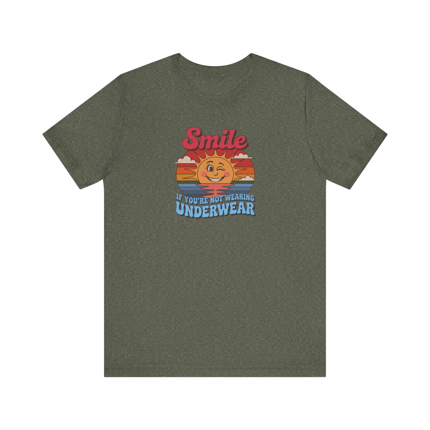 Smile If You’re Not Wearing Underwear — Retro Tee (Dark)