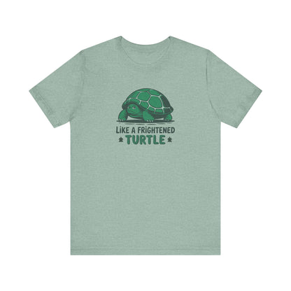Like a Frightened Turtle — George Costanza Shrinkage Retro Tee (Light)