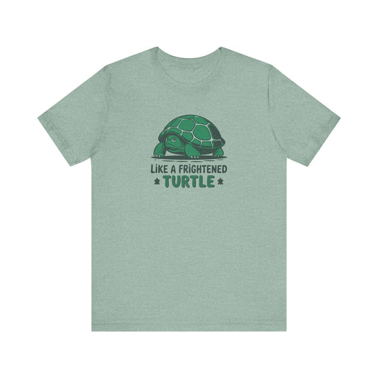 Like a Frightened Turtle — George Costanza Shrinkage Retro Tee (Light)