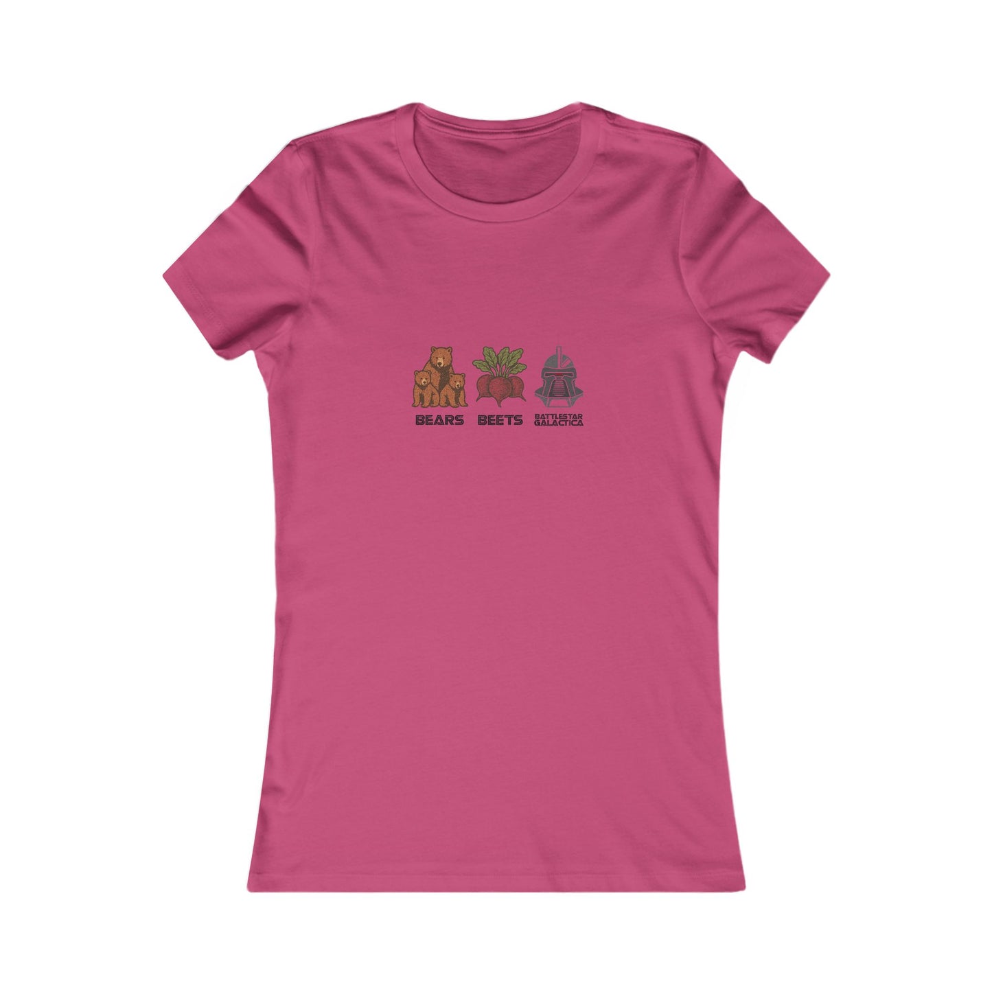Bears, Beets, Battlestar (Captions) — Retro Women's Tee (Light)