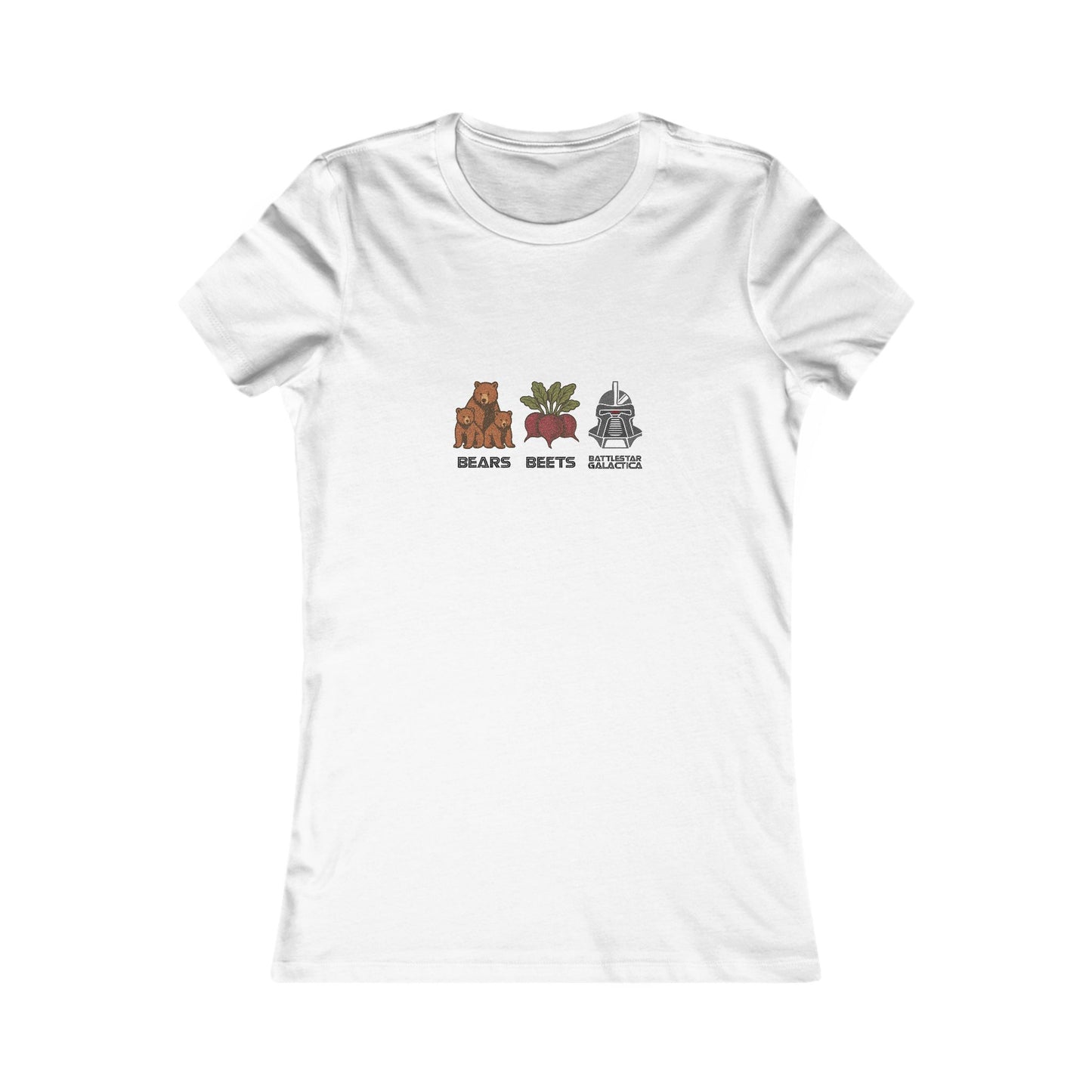 Bears, Beets, Battlestar (Captions) — Retro Women's Tee (Light)