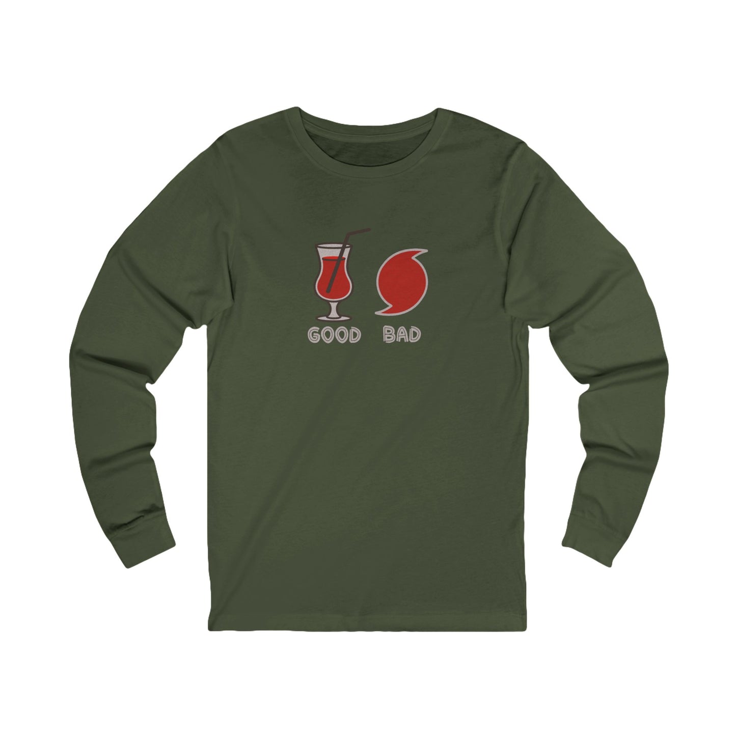 Good Hurricane, Bad Hurricane – Tropical Retro Long Sleeve (Dark)