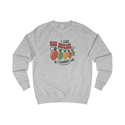 I Like Big Bulbs and I Cannot Lie — Christmas Lights Retro Sweatshirt (Light)