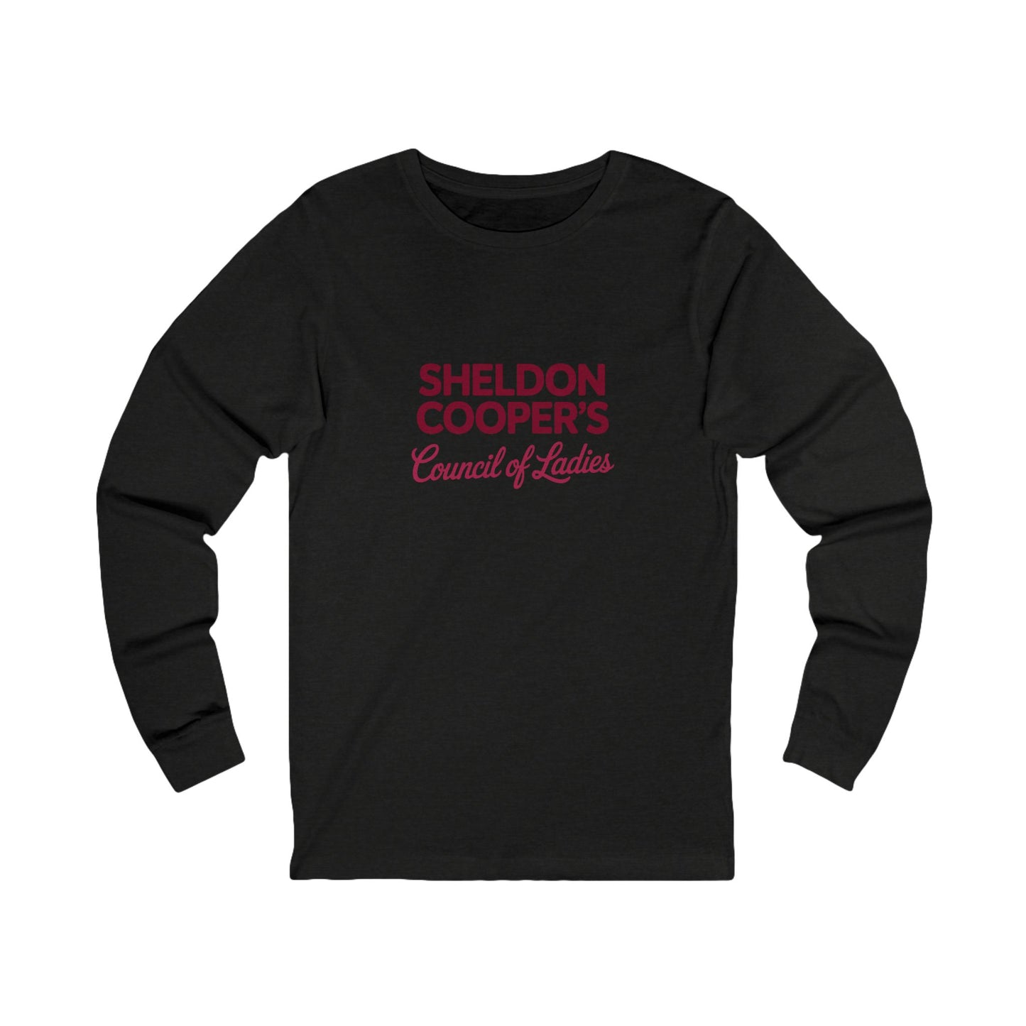 Sheldon Cooper’s Council of Ladies — TBBT Retro Long Sleeve (Dark)