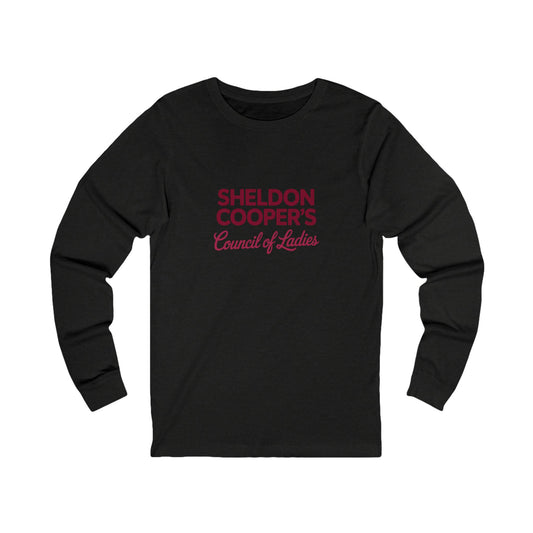 Sheldon Cooper’s Council of Ladies — TBBT Retro Long Sleeve (Dark)