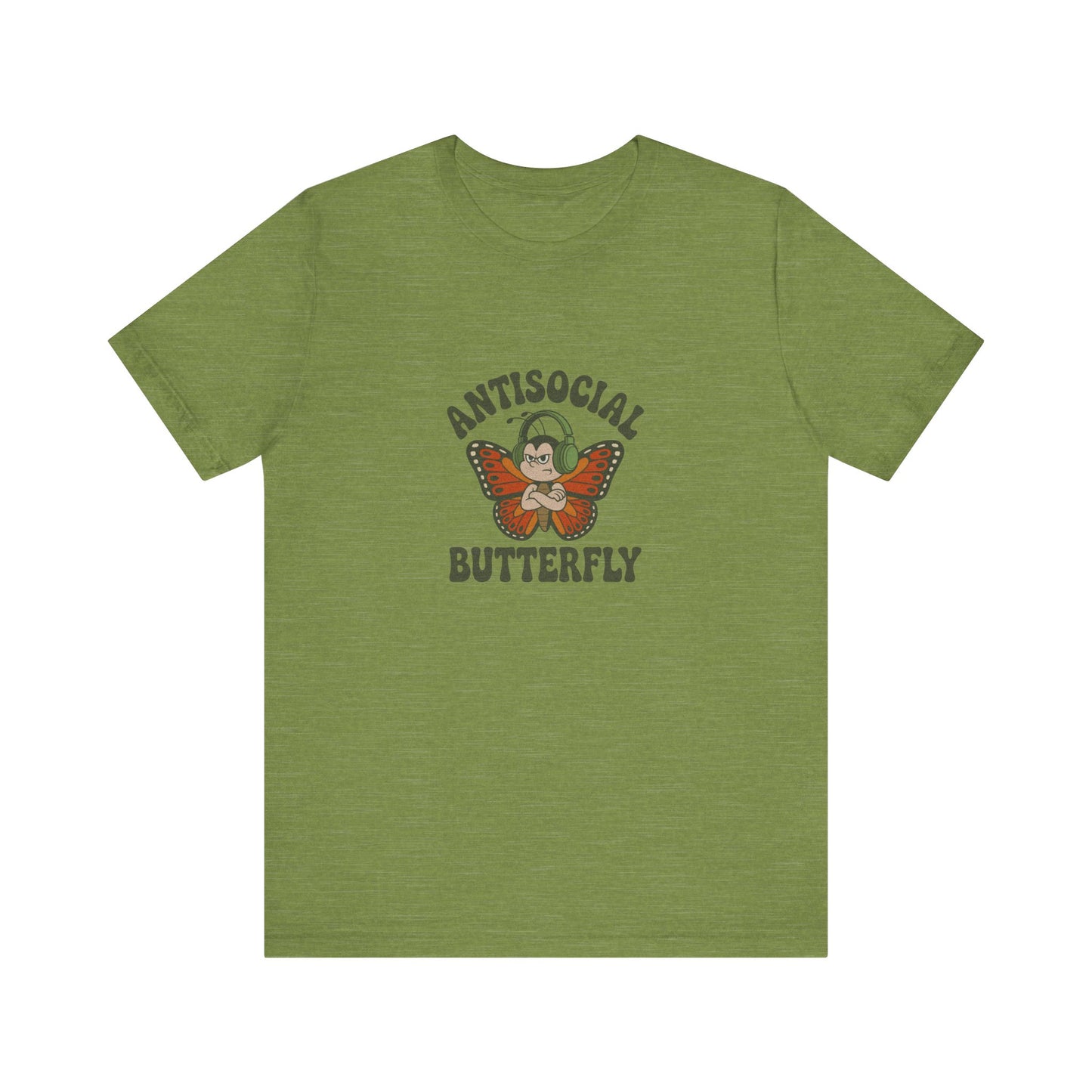 Antisocial Butterfly (Male) — Retro Workout Tee (Light)