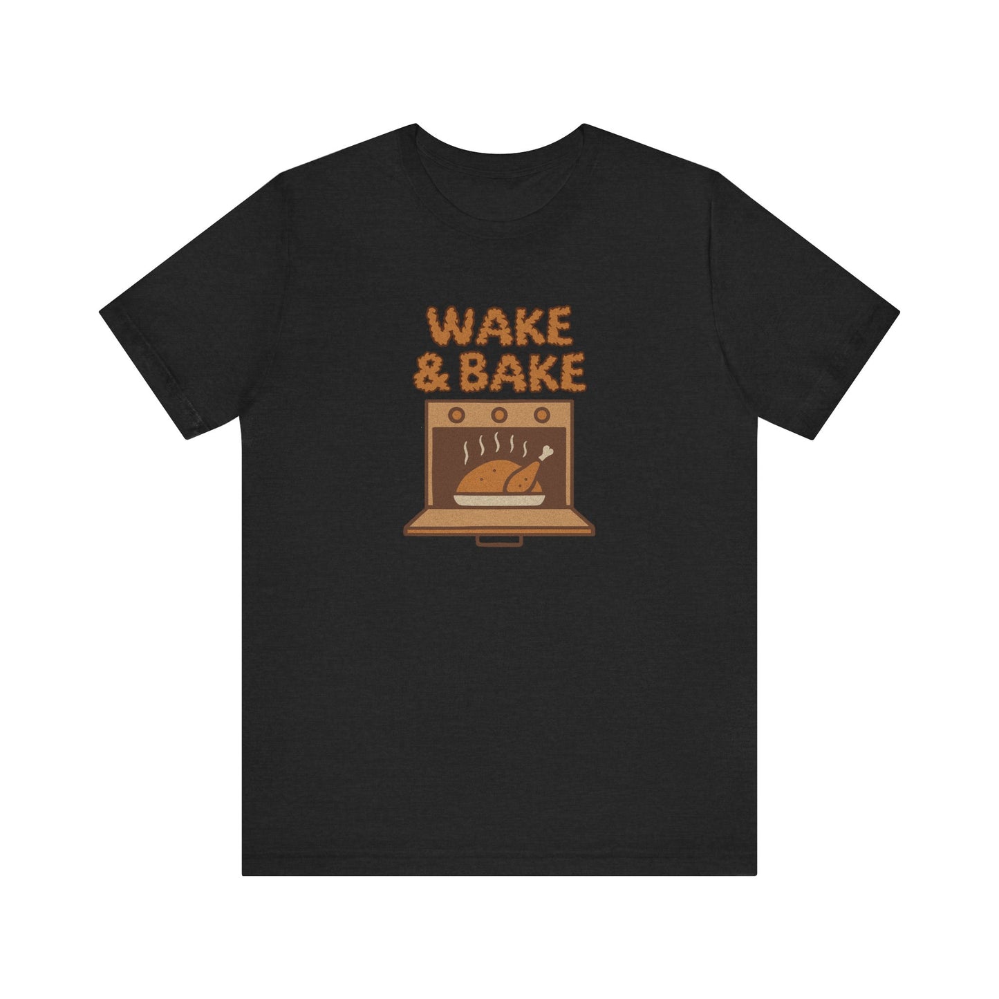 Wake & Bake — Retro Thanksgiving Turkey Tee (Dark)