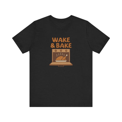 Wake & Bake — Retro Thanksgiving Turkey Tee (Dark)