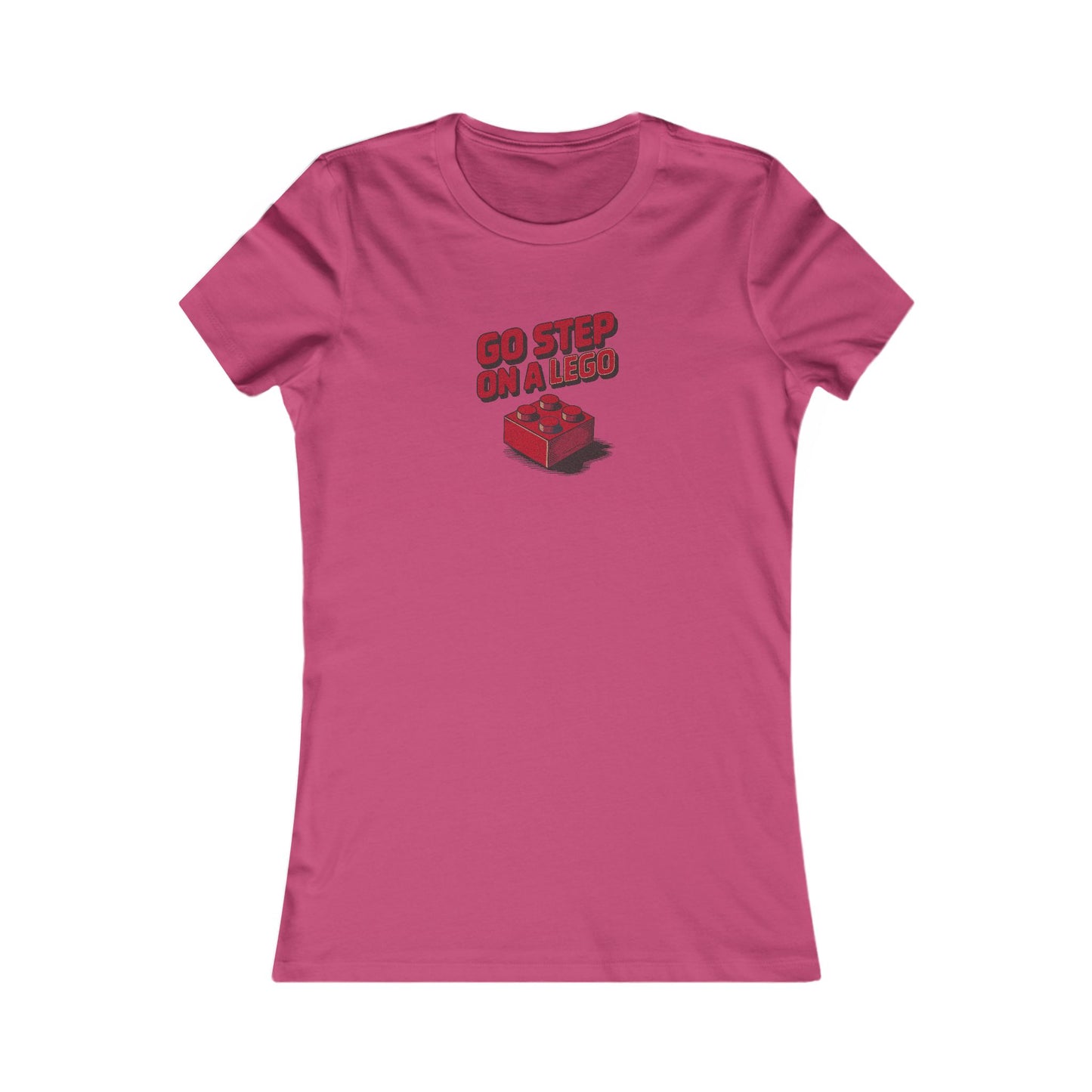 Go Step on a LEGO — Red Plastic Brick Retro Women's Tee (Light)