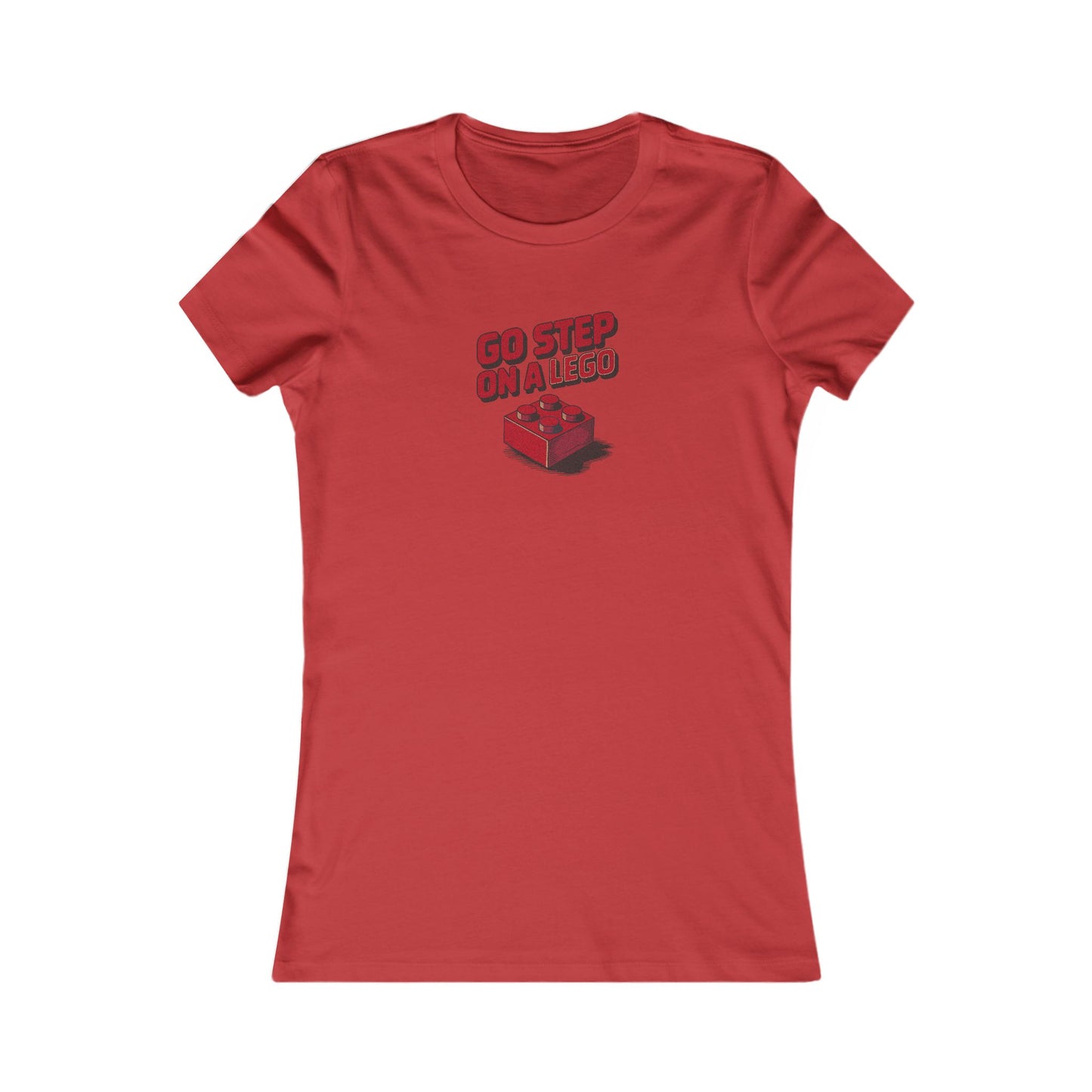 Go Step on a LEGO — Red Plastic Brick Retro Women's Tee (Light)