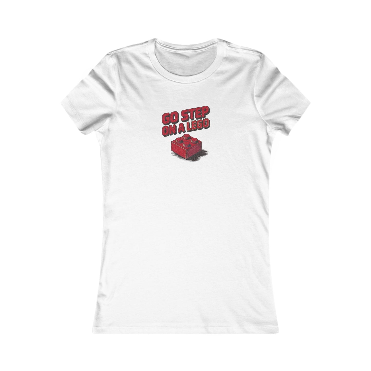 Go Step on a LEGO — Red Plastic Brick Retro Women's Tee (Light)